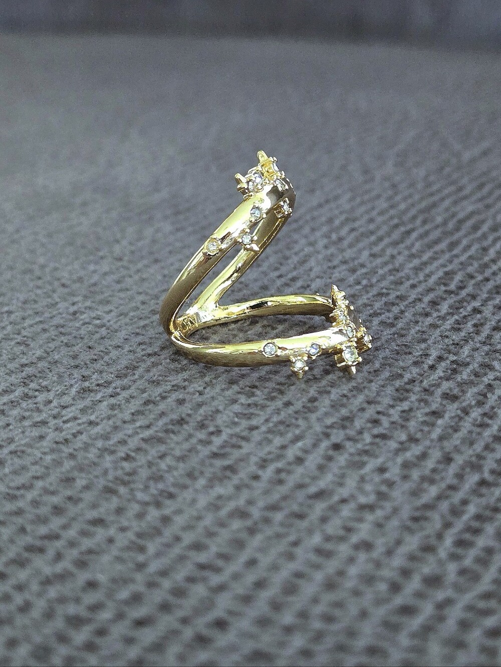 Alexis Bittar Double✌️ Banded Gold💛 Satellite🛰 Ring💍 - Picture 10 of 16